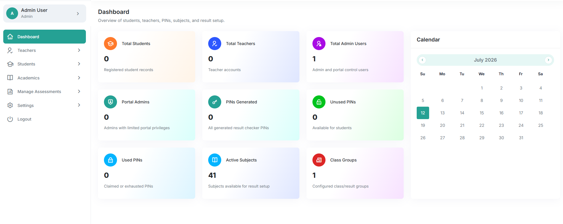 Citadel E-Result Management Portal