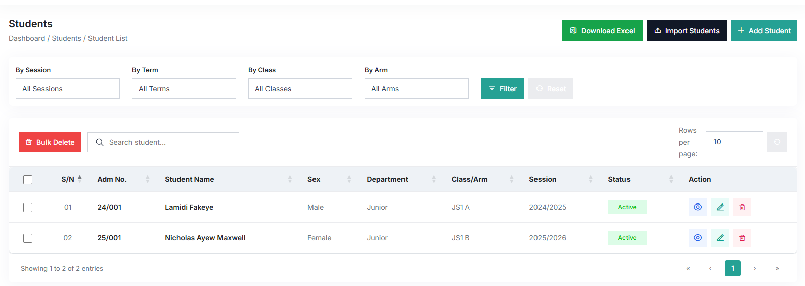 Citadel E-Result Management Portal