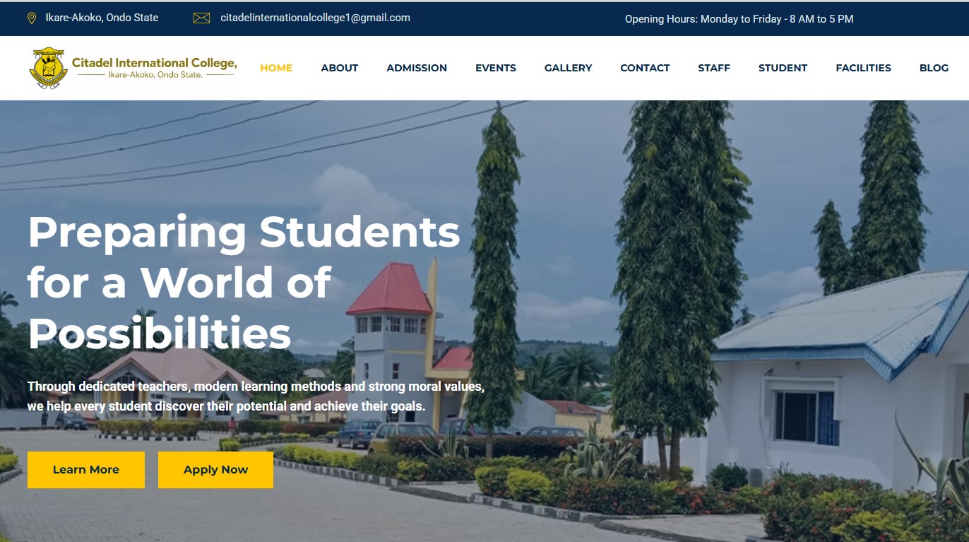 Citadel International College Website