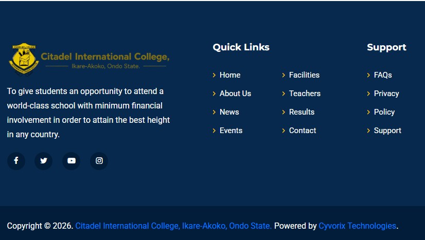 Citadel International College Website