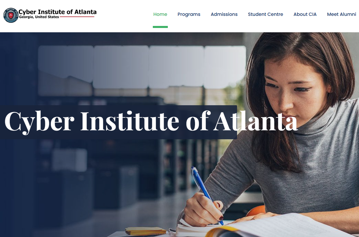 Cyber Institute of Atlanta School Website